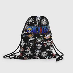 Рюкзак-мешок One Piece Флаги Пиратов, цвет: 3D-принт