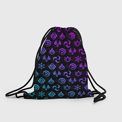 Рюкзак-мешок GENSHIN IMPACT NEON, цвет: 3D-принт