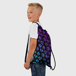 Рюкзак-мешок GENSHIN IMPACT NEON, цвет: 3D-принт — фото 2