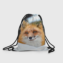 Рюкзак-мешок Лисичка на сугробе, цвет: 3D-принт
