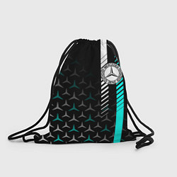 Рюкзак-мешок МЕРСЕДЕС AQUA BLACK GRADIENT, цвет: 3D-принт