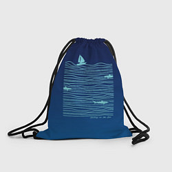 Рюкзак-мешок Акулы в море, цвет: 3D-принт