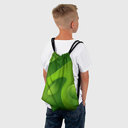 Рюкзак-мешок 3d Green abstract, цвет: 3D-принт — фото 2