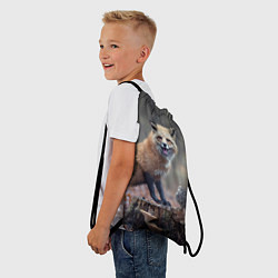 Рюкзак-мешок Лисица и птичка, цвет: 3D-принт — фото 2