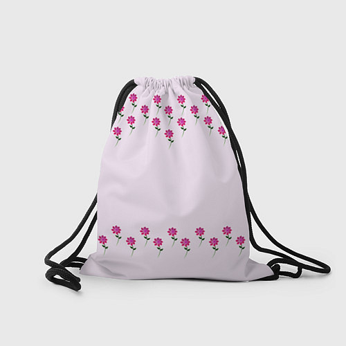 Мешок для обуви Розовые цветы pink flowers / 3D-принт – фото 2