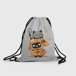 Рюкзак-мешок Cat and Robot ЛСР, цвет: 3D-принт