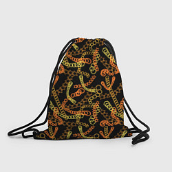Рюкзак-мешок Цветные цепи, абстракция, цвет: 3D-принт