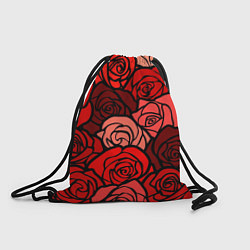 Рюкзак-мешок Розочки, цвет: 3D-принт