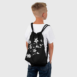 Рюкзак-мешок Цвета цветов черное, цвет: 3D-принт — фото 2