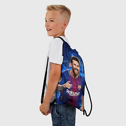 Рюкзак-мешок Лионель Месси Барселона 10, цвет: 3D-принт — фото 2