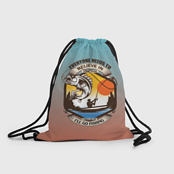 Рюкзак-мешок Поход и туристическая рыбалка, цвет: 3D-принт