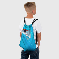Рюкзак-мешок Акула в очках, цвет: 3D-принт — фото 2