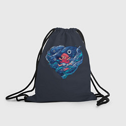 Рюкзак-мешок Ocean heart Totoro, цвет: 3D-принт