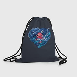Рюкзак-мешок Ocean heart Totoro, цвет: 3D-принт