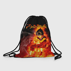 Рюкзак-мешок Юно в огне Чёрный клевер, цвет: 3D-принт