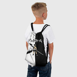 Рюкзак-мешок Чёрный Аста vs Аста Чёрный клевер, цвет: 3D-принт — фото 2
