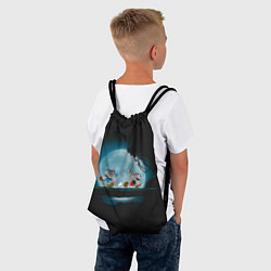 Рюкзак-мешок Ночная прогулка, цвет: 3D-принт — фото 2
