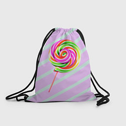 Рюкзак-мешок Леденец графический фон, цвет: 3D-принт