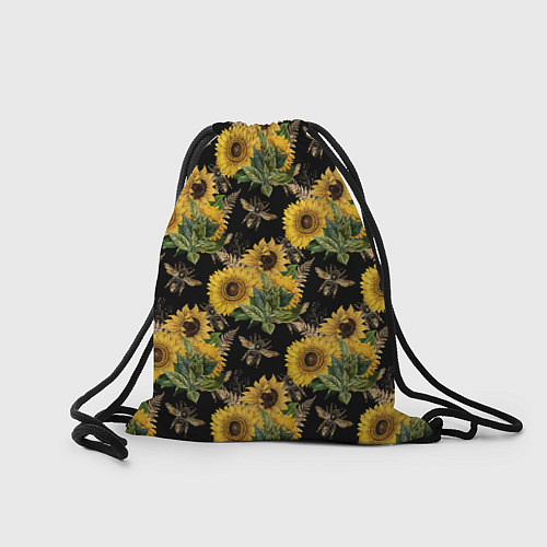 Мешок для обуви Fashion Sunflowers and bees / 3D-принт – фото 2