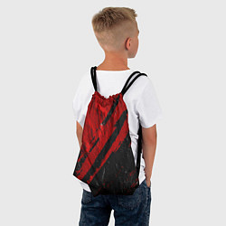 Рюкзак-мешок Красное чёрное 3D, цвет: 3D-принт — фото 2