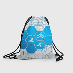 Рюкзак-мешок Плыви, Крути, Беги, цвет: 3D-принт
