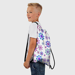 Рюкзак-мешок Паттерн цветы, цвет: 3D-принт — фото 2