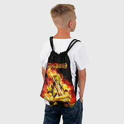 Рюкзак-мешок Зоро в огне One Piece Большой куш, цвет: 3D-принт — фото 2