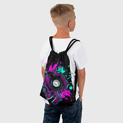 Рюкзак-мешок Череп с наушниками, цвет: 3D-принт — фото 2