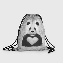 Мешок для обуви Панда Любовь Сердце Меланж