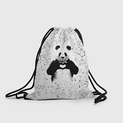 Рюкзак-мешок Панда Любовь Сердце Брызги, цвет: 3D-принт