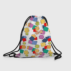 Рюкзак-мешок Ретро узор-заплатки, цвет: 3D-принт