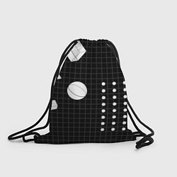 Рюкзак-мешок Черно-белые фигуры 3D, цвет: 3D-принт