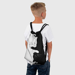 Рюкзак-мешок Коты инь янь, цвет: 3D-принт — фото 2