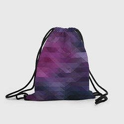 Рюкзак-мешок Фиолетово-бордовый узор, цвет: 3D-принт