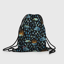 Рюкзак-мешок Дождливая осень Солнце, облака, цвет: 3D-принт