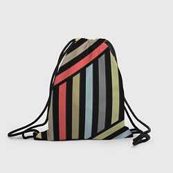 Рюкзак-мешок Абстрактный полосатый узор, цвет: 3D-принт