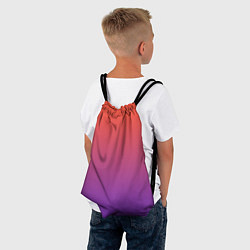 Рюкзак-мешок Оранжевый и Фиолетовый, цвет: 3D-принт — фото 2