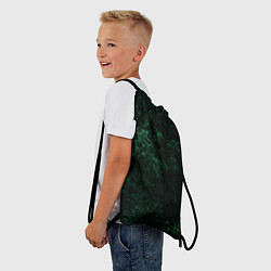 Рюкзак-мешок Темно-зеленый мраморный узор, цвет: 3D-принт — фото 2