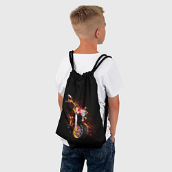 Рюкзак-мешок Неудержимый огонь, цвет: 3D-принт — фото 2