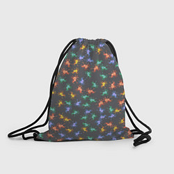 Рюкзак-мешок Аксолотль паттерн, цвет: 3D-принт