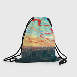 Рюкзак-мешок Токио красками, цвет: 3D-принт