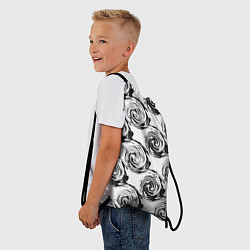Рюкзак-мешок Черно-белый абстрактный узор, цвет: 3D-принт — фото 2