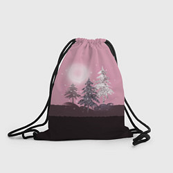Рюкзак-мешок Розовое сияние, цвет: 3D-принт