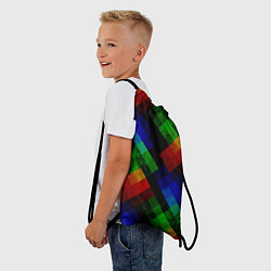 Рюкзак-мешок Разноцветный мраморный узор, цвет: 3D-принт — фото 2