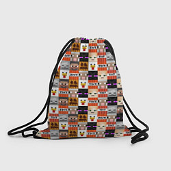 Рюкзак-мешок MINECRAFT КУБИКИ ПЕРСОНАЖИ, цвет: 3D-принт