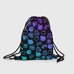 Рюкзак-мешок 7 СМЕРТНЫХ ГРЕХОВ НЕОН ЭМБЛЕМЫ, цвет: 3D-принт