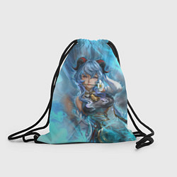 Рюкзак-мешок Гань Юй Ganyu Геншин Импакт Z, цвет: 3D-принт