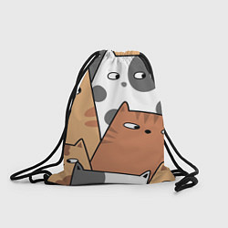Рюкзак-мешок Котики!, цвет: 3D-принт