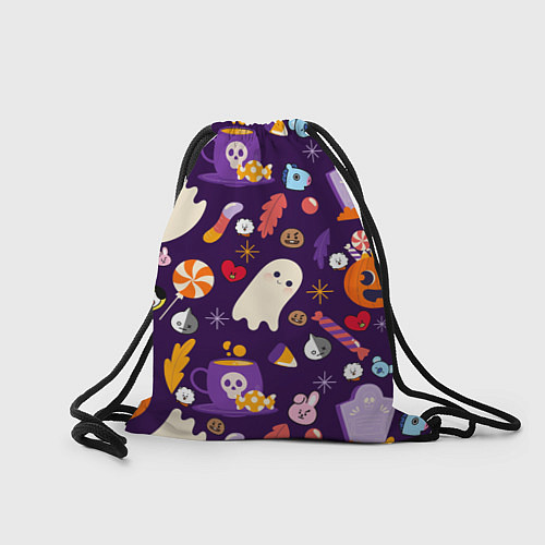 Мешок для обуви HALLOWEEN BTS BT21 PATTERN БТ21 БТС ХЕЛЛОУИН / 3D-принт – фото 2