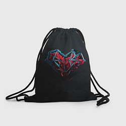 Рюкзак-мешок Техносердце, цвет: 3D-принт